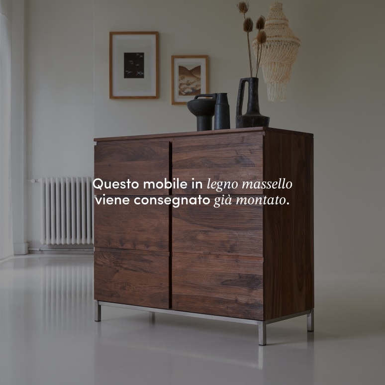 Nova - Credenza in legno di palissandro massello 100 cm