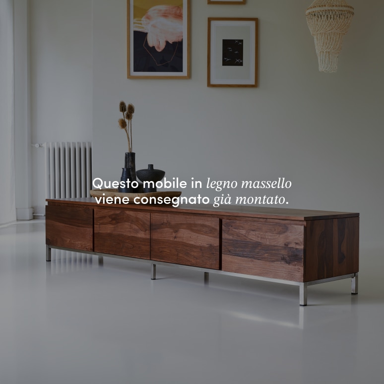 Nova - Mobile TV in legno di palissandro massello 205 cm