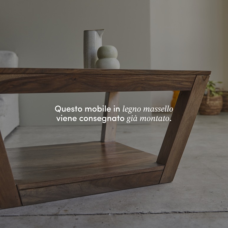 Villa - Tavolino in legno di palissandro massello