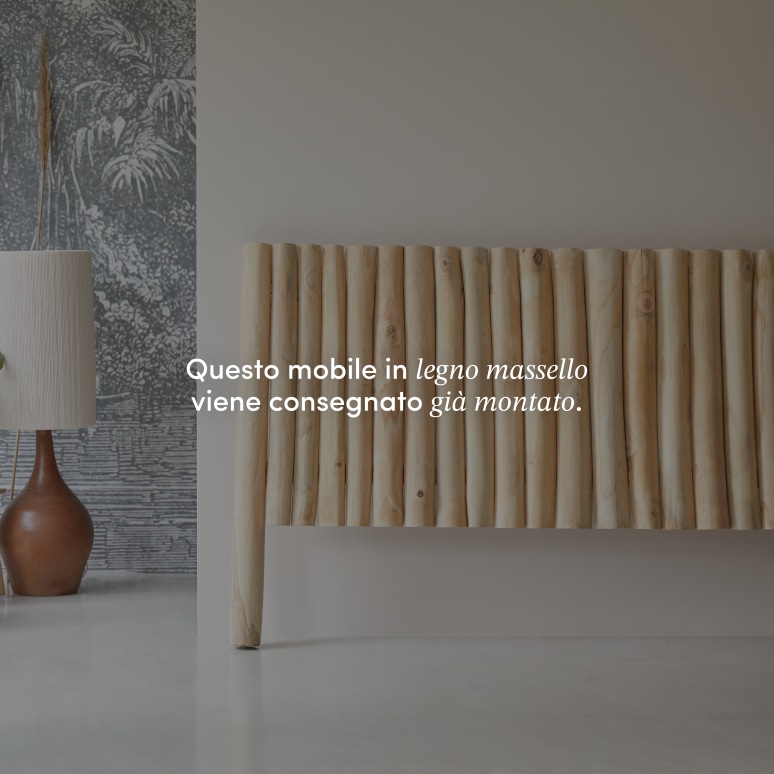 River - Testiera in teak massello 180 cm