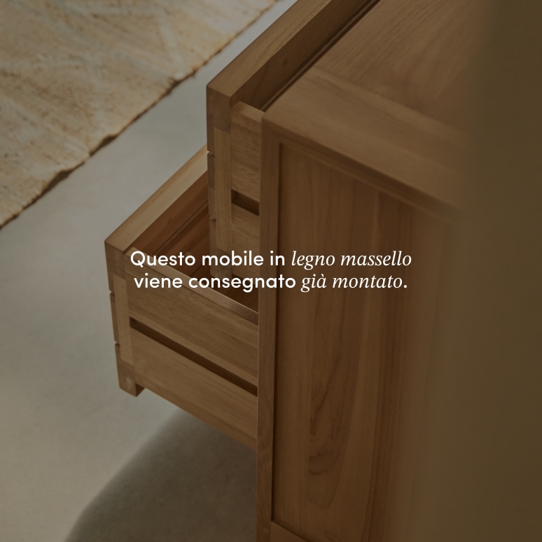 Minimalys - Cassettiera per bambini in teak massello