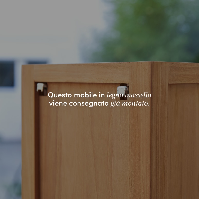 Serena - Scaffale a colonna in teak massello