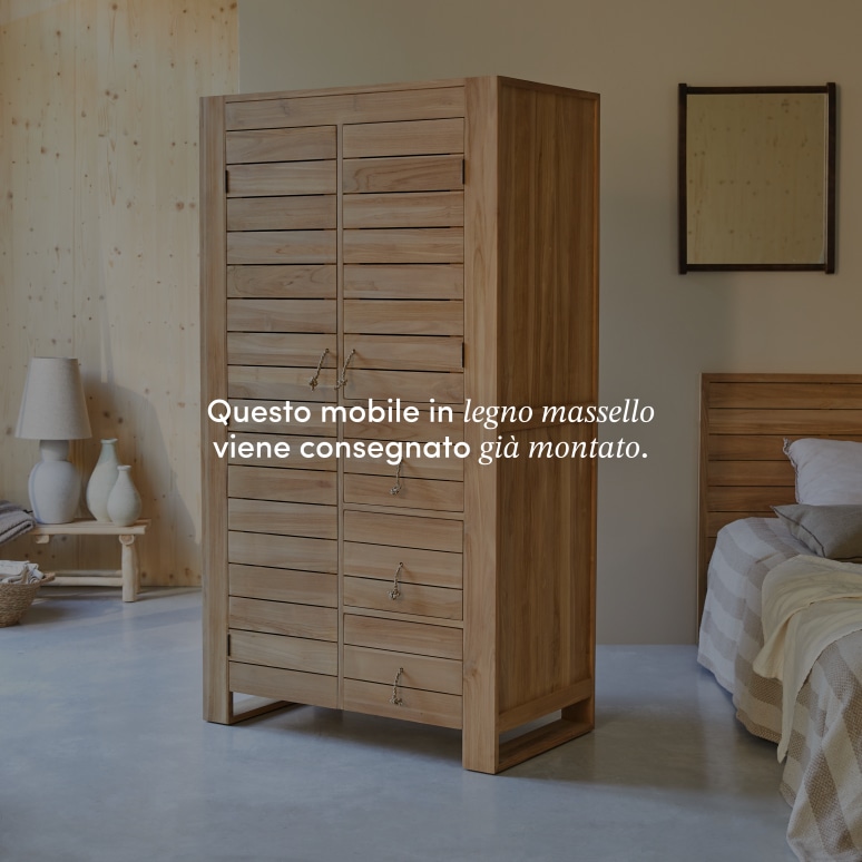 Minimalys - Armadio guardaroba d’ingresso in teak massello