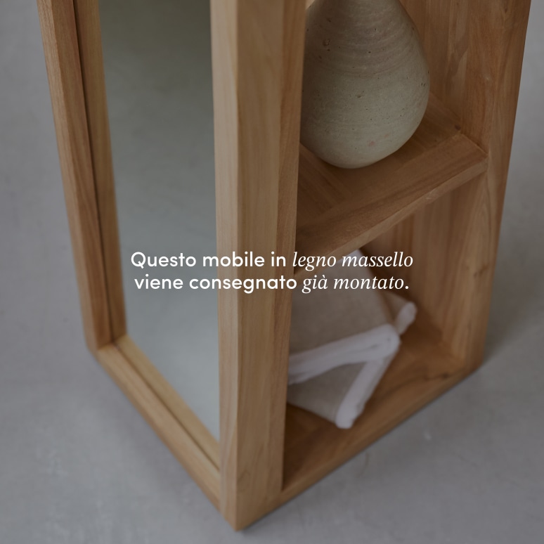 Twig - Colonna obliqua in teak massello