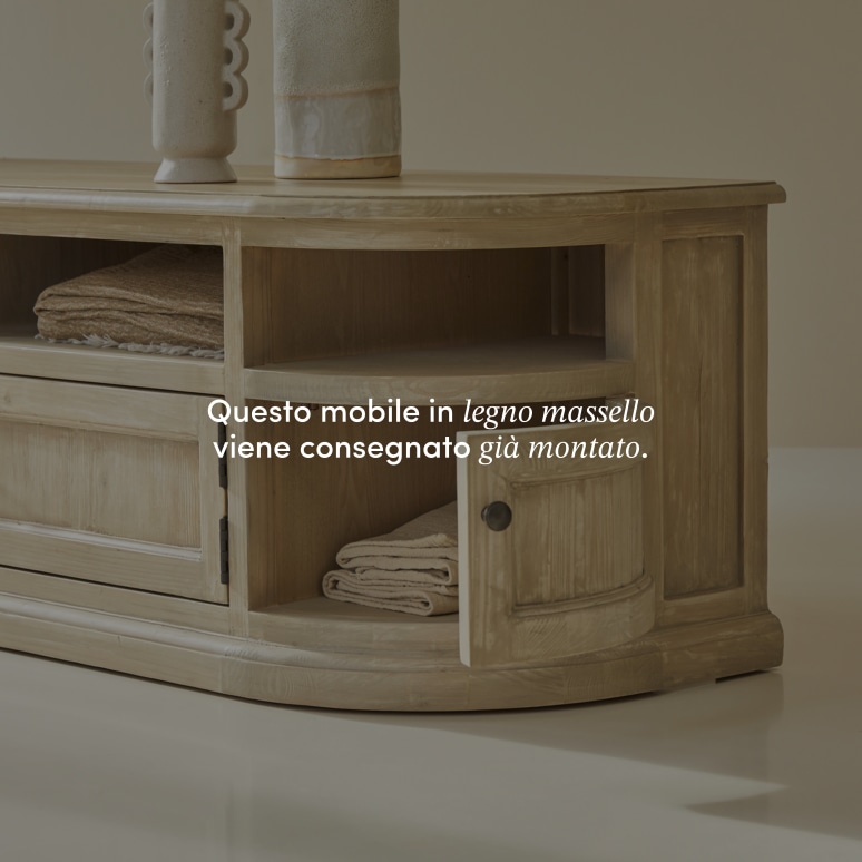 Celeste - Mobile TV in legno di pino 180 cm