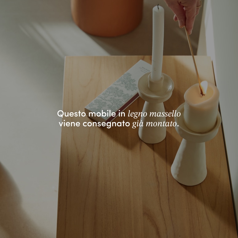 Basil - Mobile TV in teak massello 140 cm