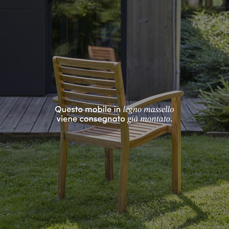 Andria - Poltrona da giardino in teak massello