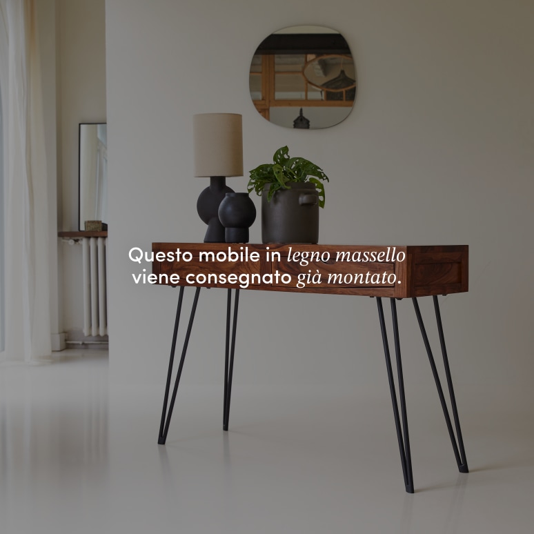 Bonnie - Consolle in legno di palissandro massello