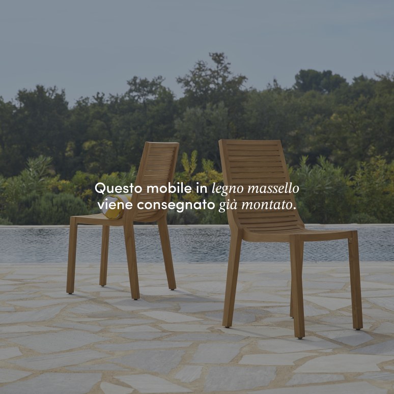 Teo - Sedia da giardino in teak massello