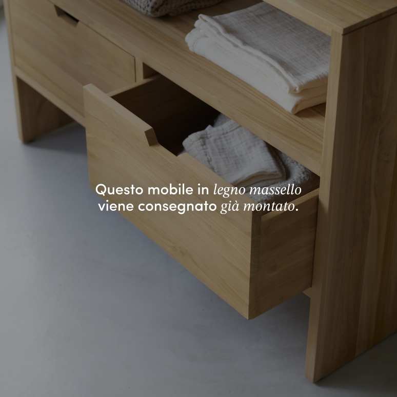 Kwarto - Mobile per il bagno in teak massello 110 cm