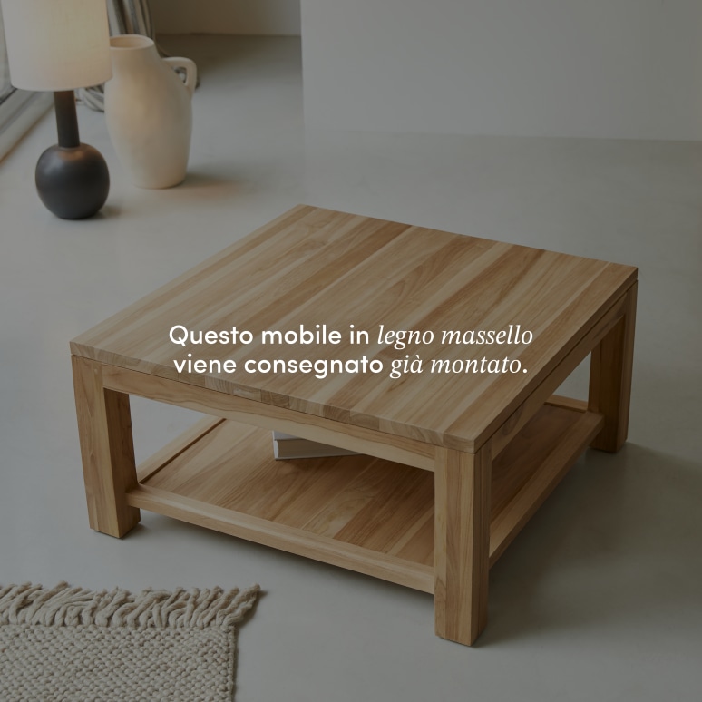 Eve - Tavolino quadrato in teak massello