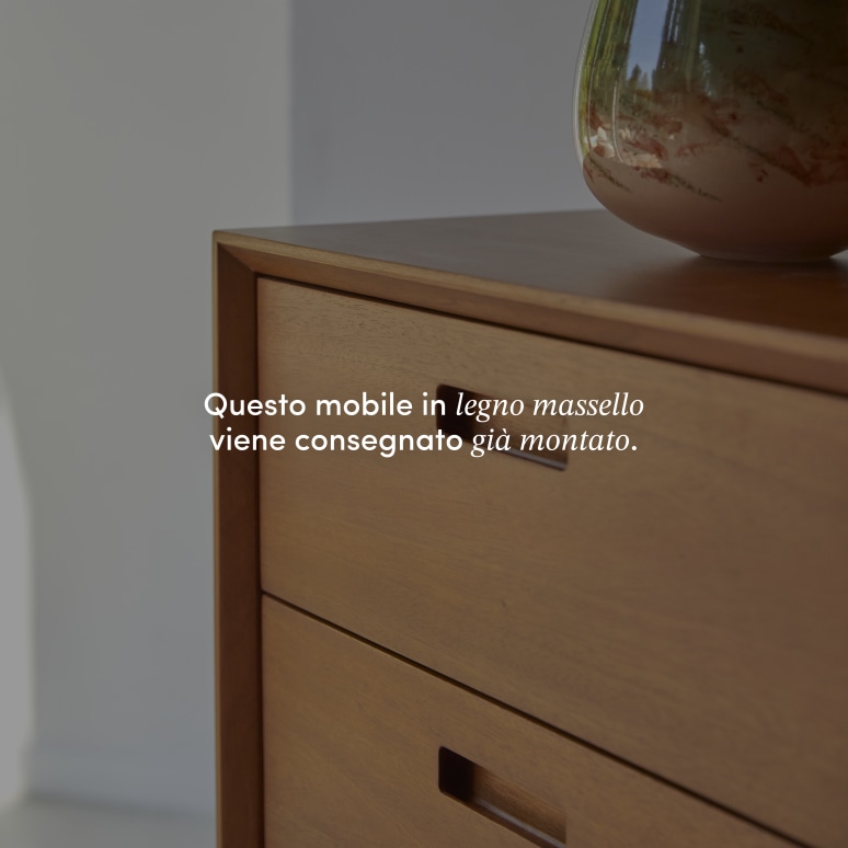 Magda 50's - Cassettiera per bambini in legno di mogano massello