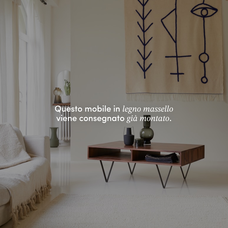 Metric - Tavolino in legno di palissandro massello