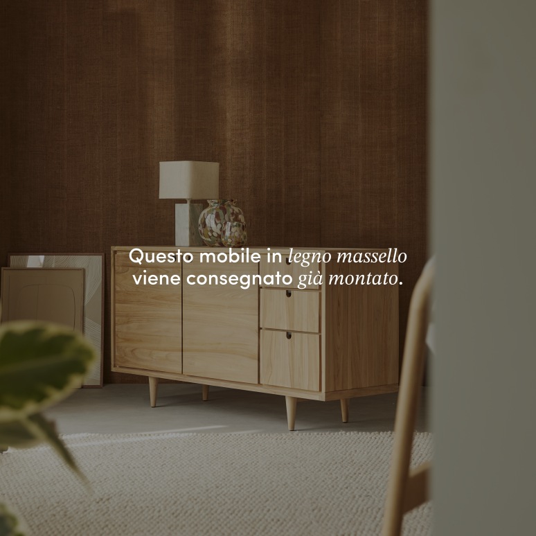 Jonàk - Buffet in teak massello 145 cm