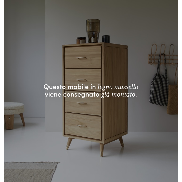 Kort - Cassettiera in teak massello