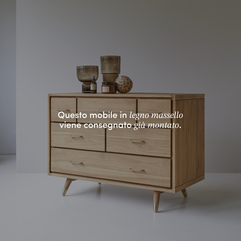 Kort - Cassettiera in teak massello