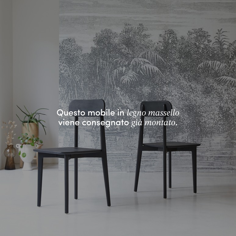 Jonàk - Sedia in mogano massello black