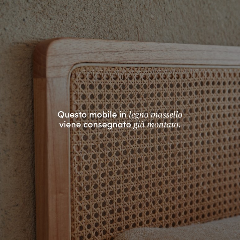 Adèle - Testiera in rattan 160 cm