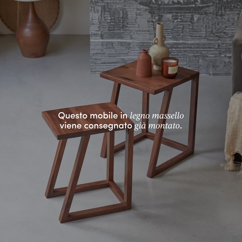 Gaspard - Tavolini in legno di palissandro massello