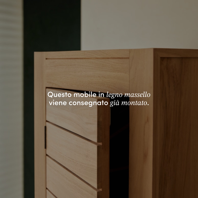 Minimalys - Mobile a colonna portaoggetti in teak massello