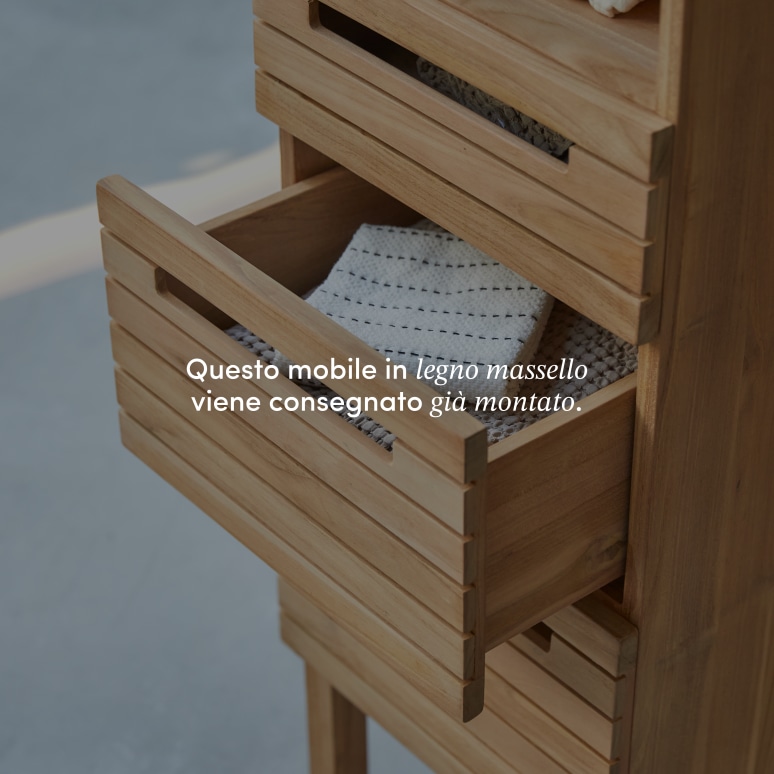 Slats - Mobile a colonna in teak massello