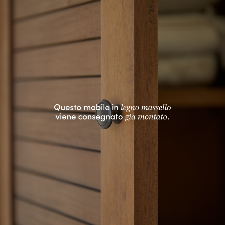 Loggia - Mobile a colonna in legno di acacia massello