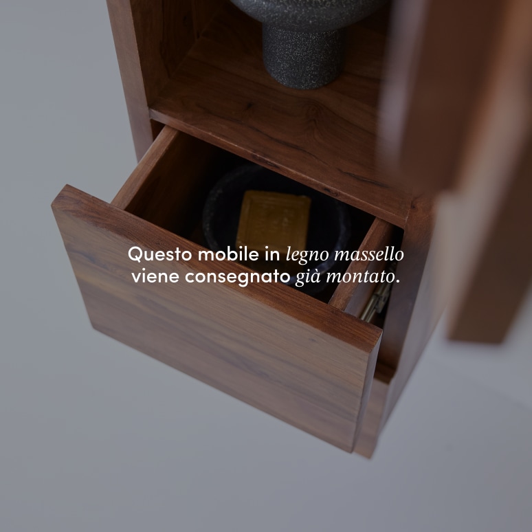 Nova - Mobile a colonna in legno di palissandro massello