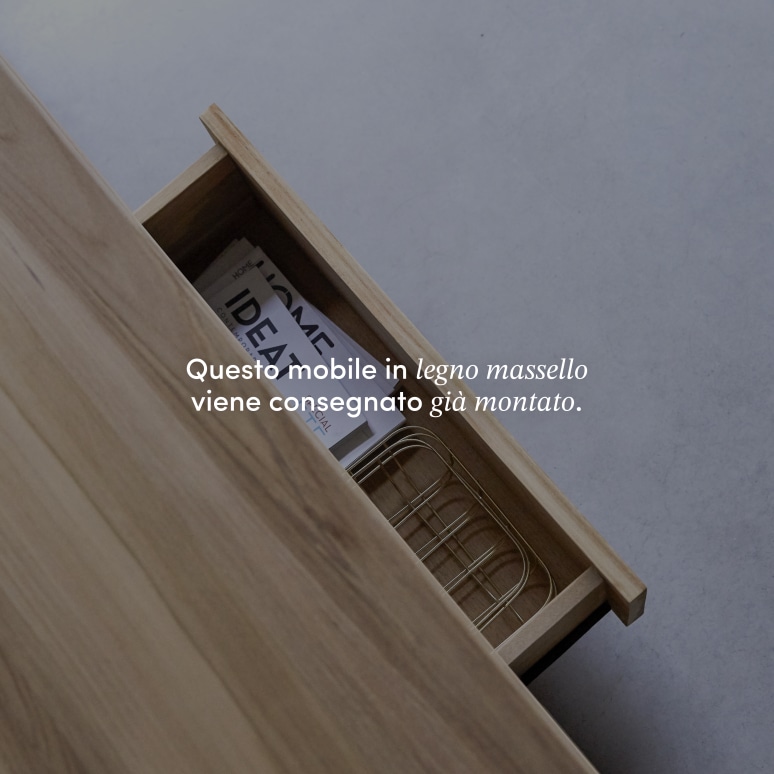 Anoa - Mobile TV in teak massello 180 cm