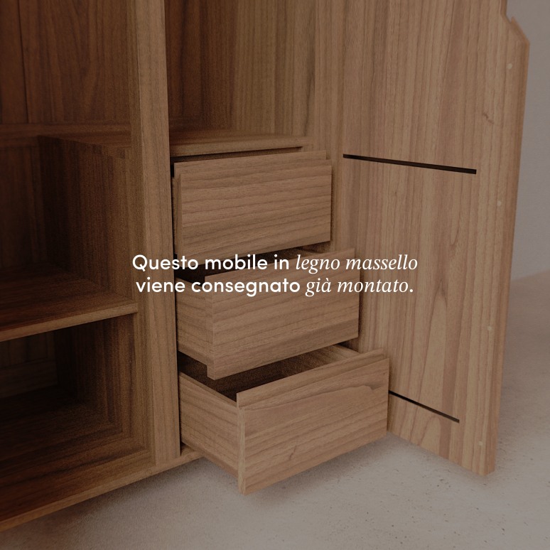 Greta - Armadio in teak massello