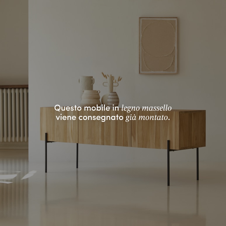 Honorine - Mobile TV alto in teak massello 170 cm