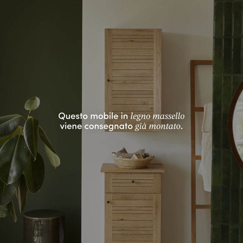 Soho - Set per il bagno in legno di quercia massello