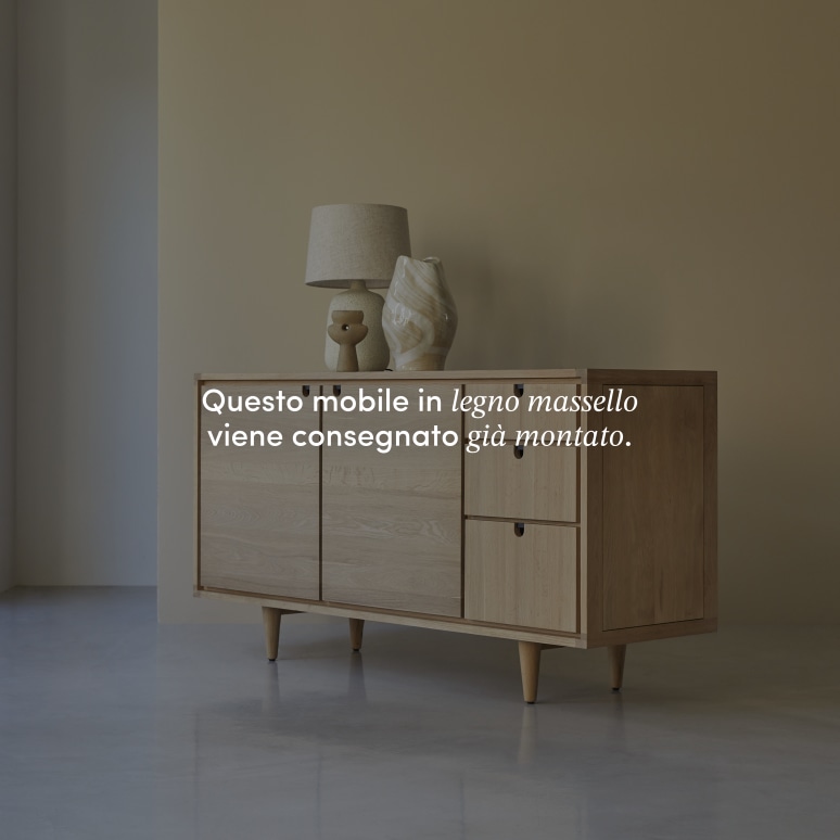 Jonàk - Buffet in legno di quercia massello 145 cm