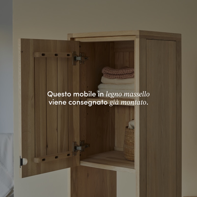 Jonàk - Mobile a colonna in legno di quercia massello