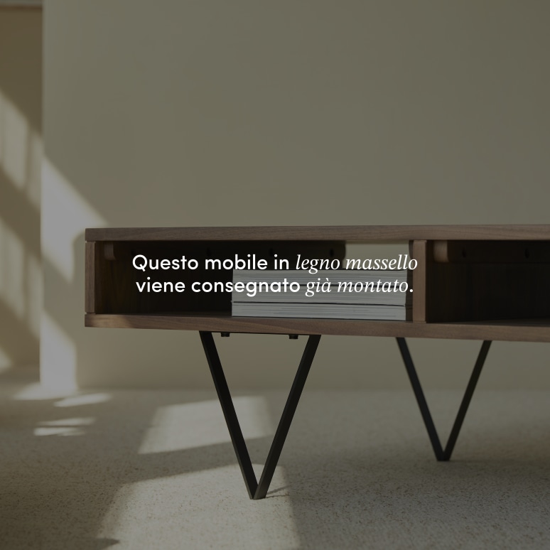 Metric - Tavolino in legno di noce massello