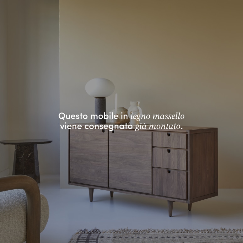 Jonàk - Buffet in legno di noce massello 145 cm