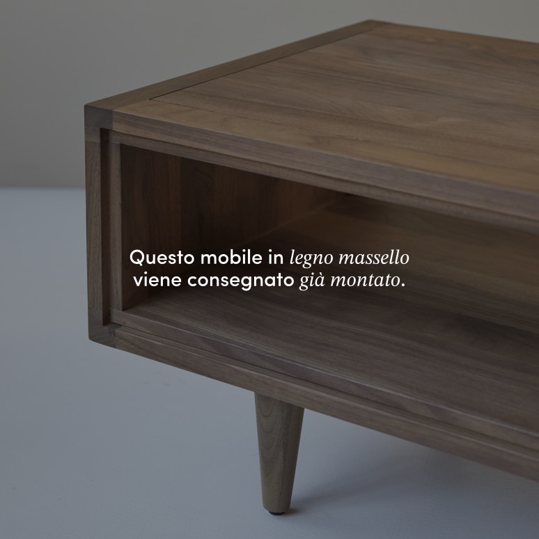 Jonàk - Tavolino in legno di noce massello