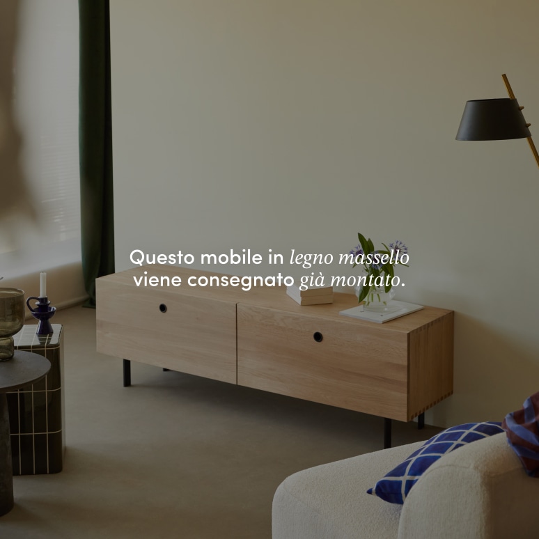 Jeanne - Mobile TV in legno di quercia massello 160 cm