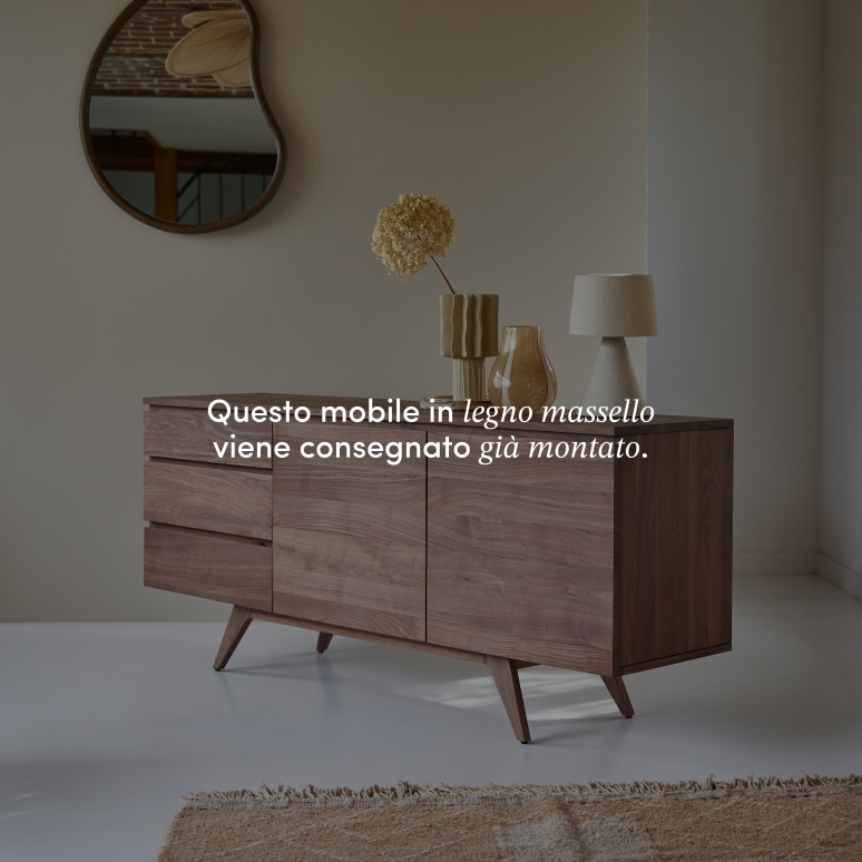 Esmée - Buffet in legno di noce massello 180 cm