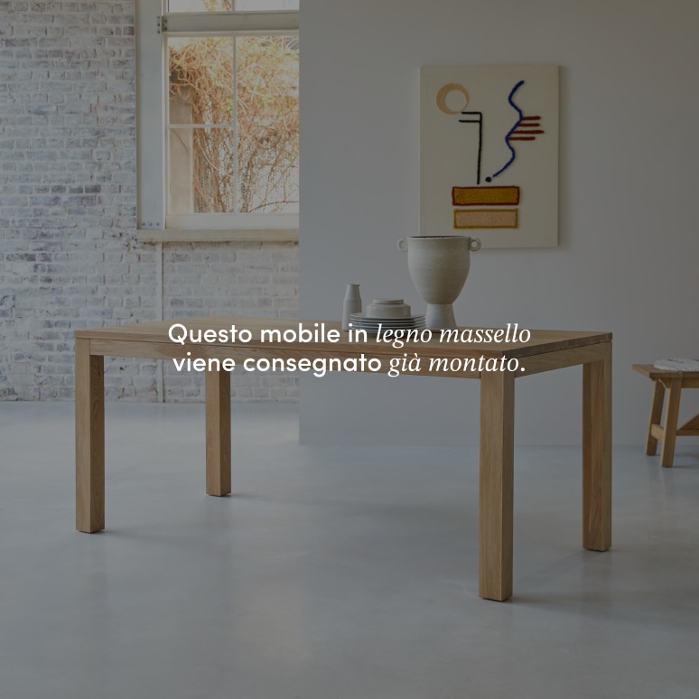 Eden - Tavolo in legno di quercia massello senza nodi, 6-8 persone