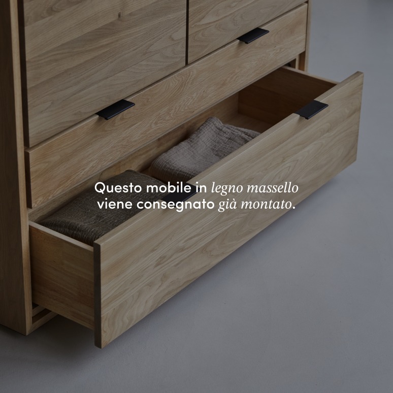 Senson - Armadio in legno di quercia massello