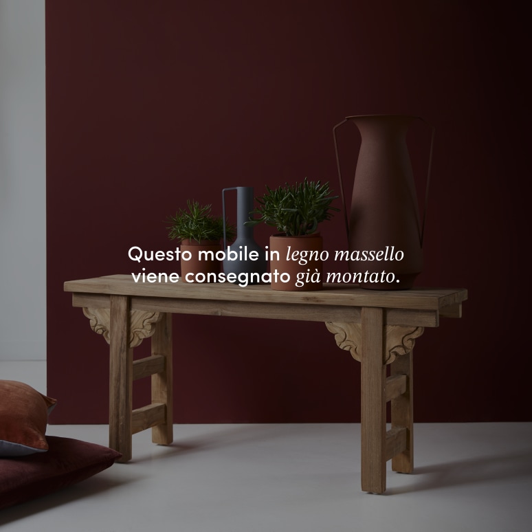 Adonis - Consolle bassa in teak massello riciclato