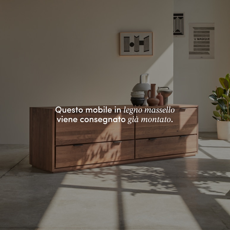 Senson - Mobile TV in legno di noce massello 180 cm