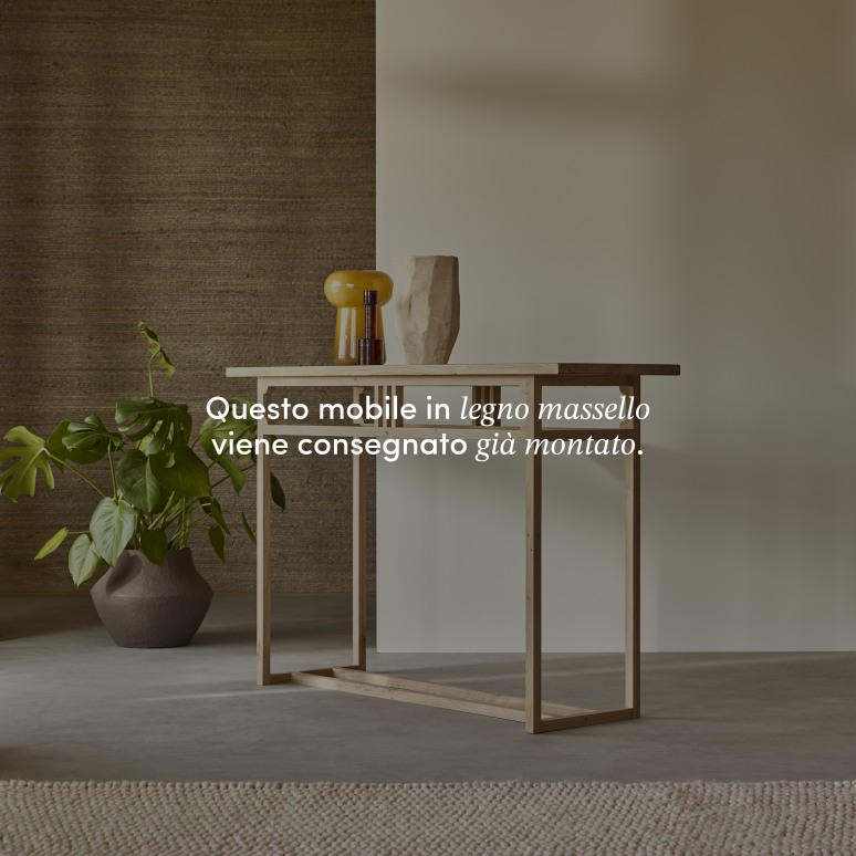 Clovis - Consolle in legno di quercia massello