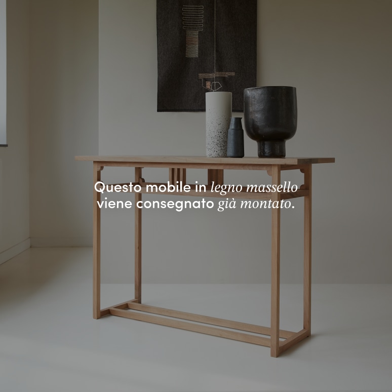 Clovis - Consolle in legno di noce massello francese