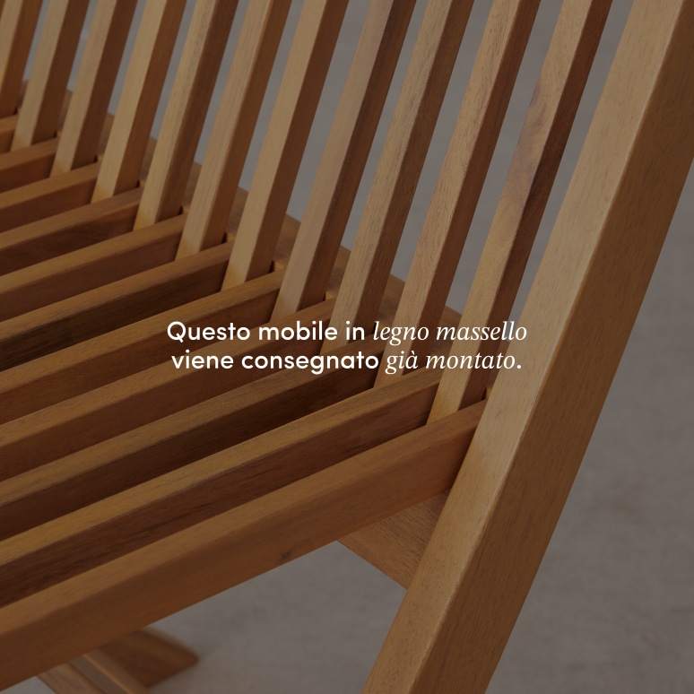 Capri - Set di 2 sedie da giardino in legno di acacia massello