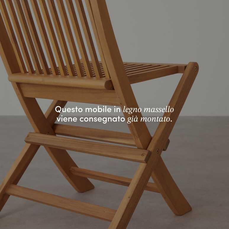 Capri - Sedia da giardino in legno di acacia massello