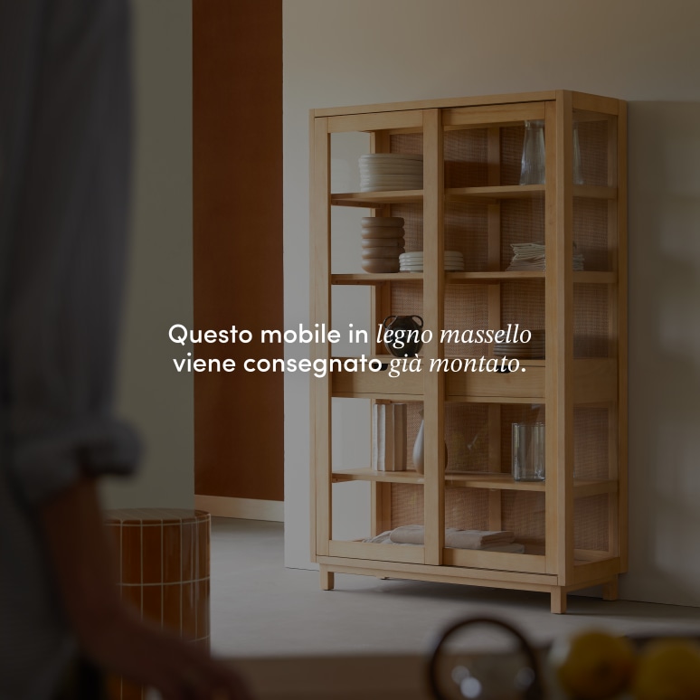 Adel - Credenza in legno di quercia massello