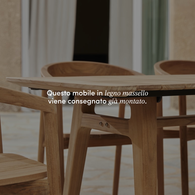 Antioni - Tavolo da giardino in teak massello 8-10 persone