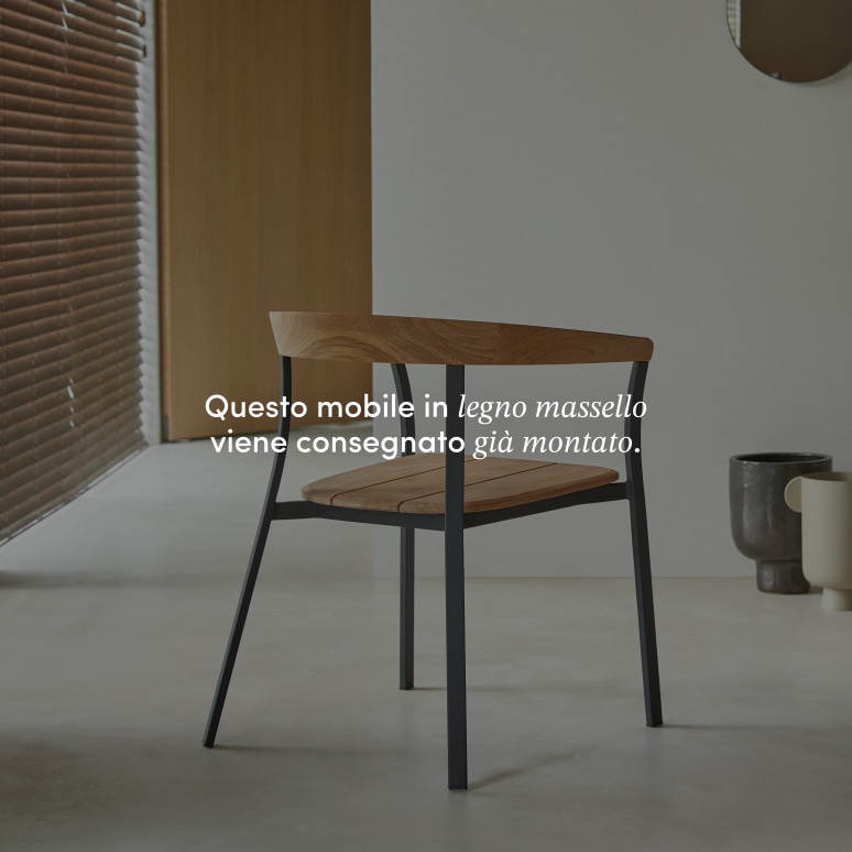 Arco - Sedia in teak massello e alluminio