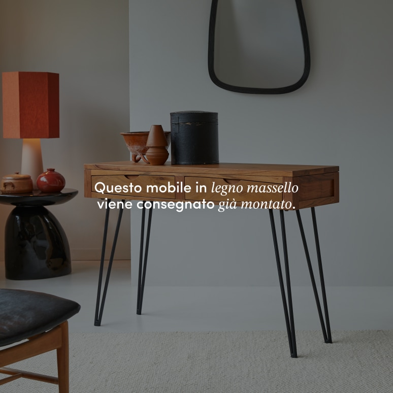 Bonnie - Consolle in legno massello di acacia